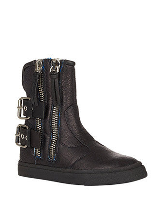 Double Zip & Buckle Ankle Boots